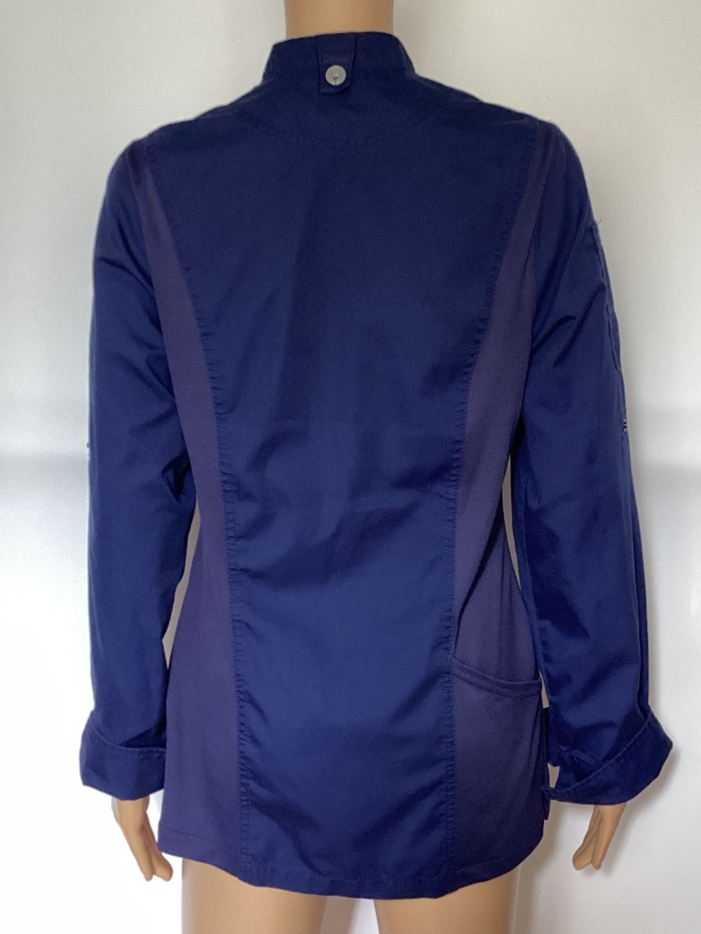 Chefworks Hartford Navy zip up women’s jacket Sz S - Picture 3 of 8